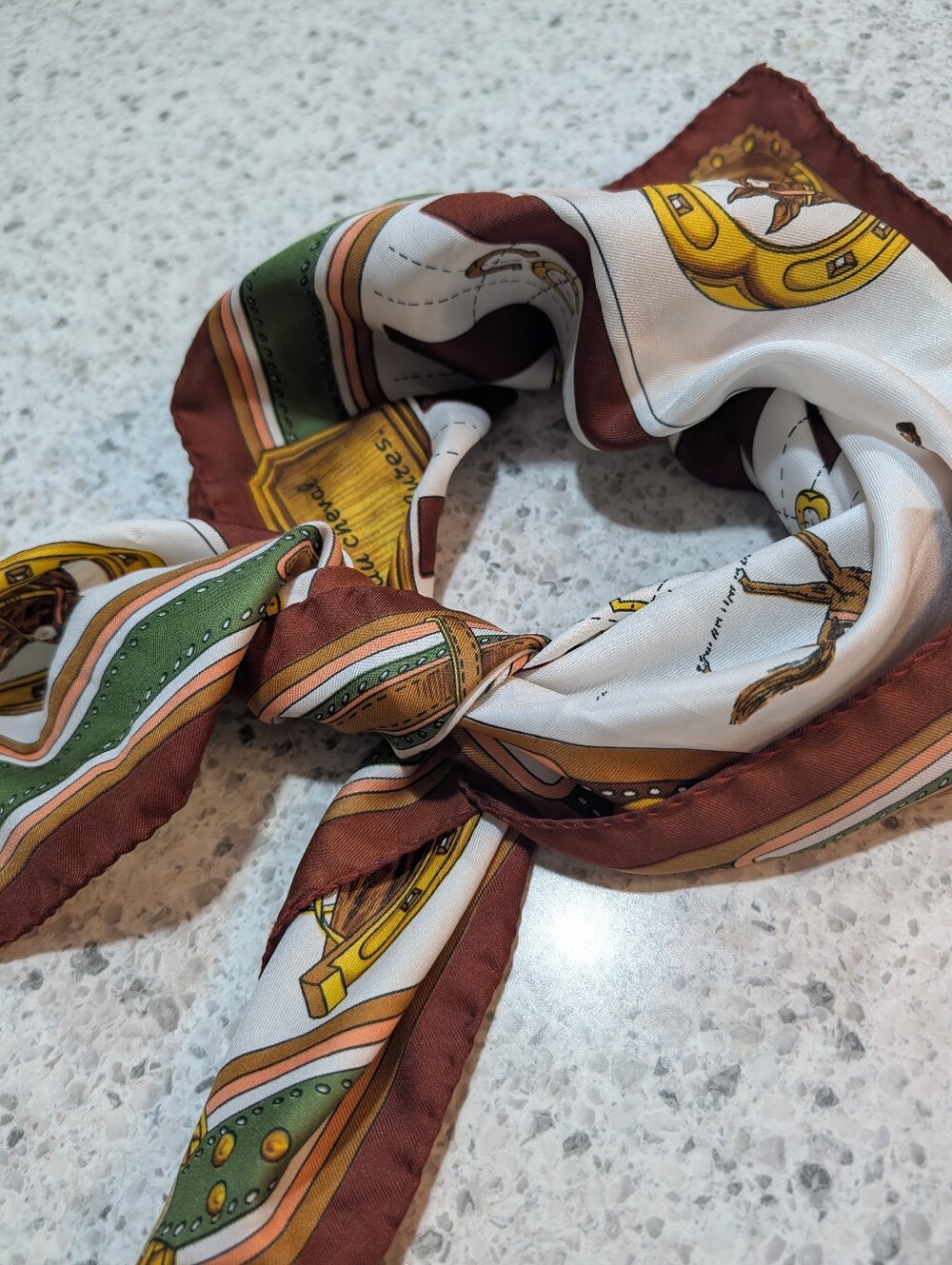 Vintage St Bernard Equestrian Square Scarf Horses Italy Horseshoe Polyester